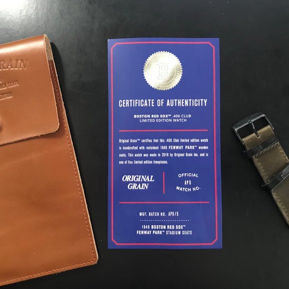 Fenway Park .406 Club x Original Grain Watch